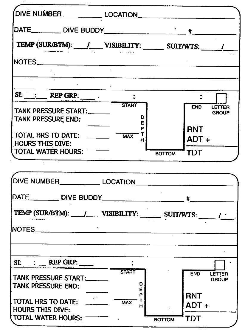  TOP Padi Dive Log Book Pages